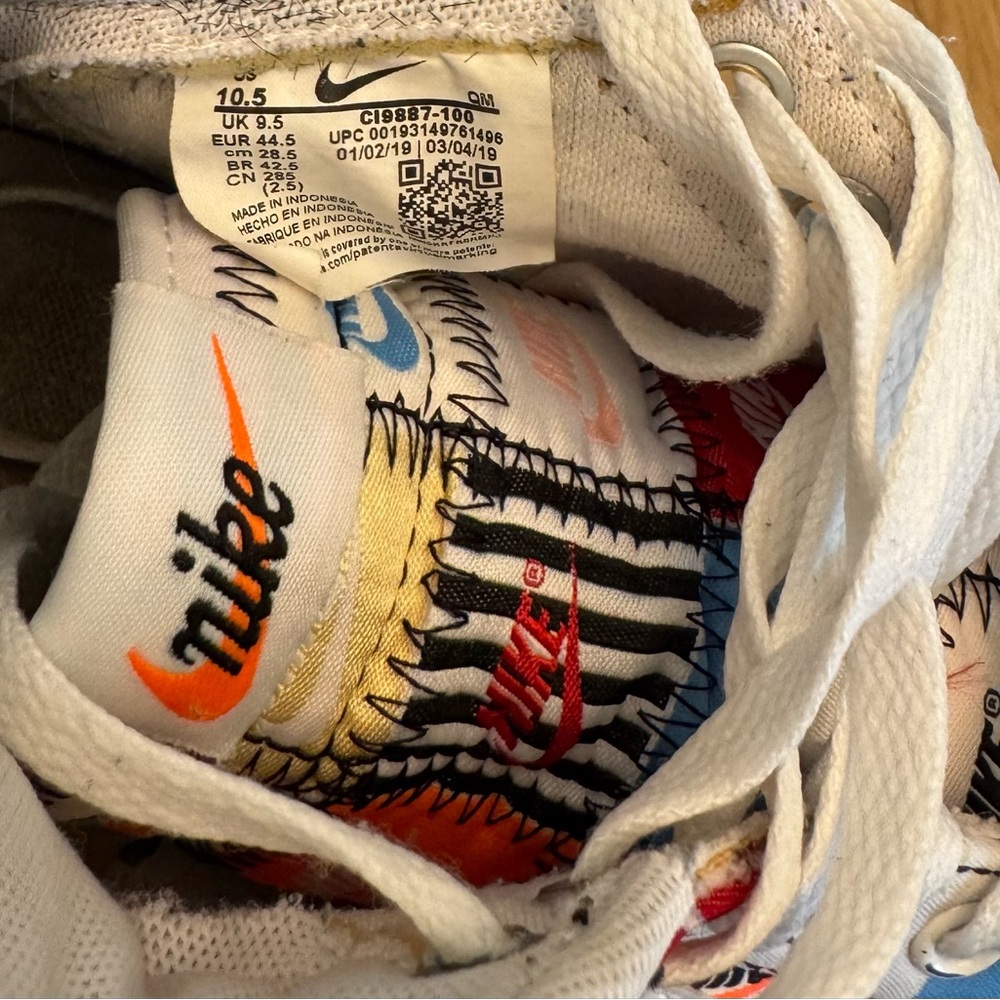 Nike Blazer Mid Patchwork Sneaker 10.5 - Picture 6 of 9